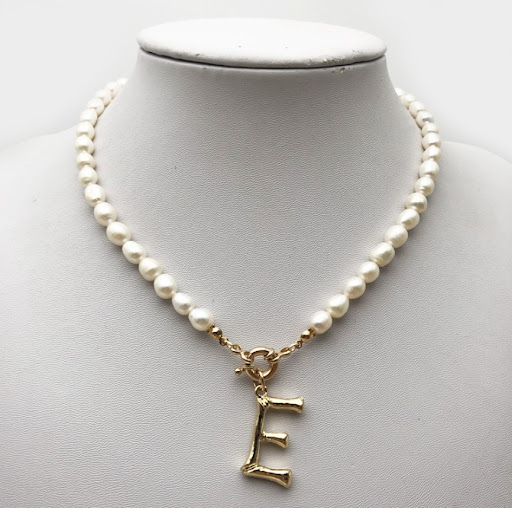 Title 2, Freshwater Pearl 26 Letter Pendant Necklace
