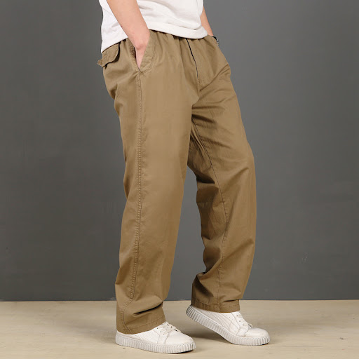 Title 3, Mens Casual Straight-leg Pants Thin Loose Work...