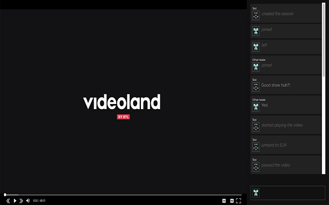 Videoland Party chrome extension