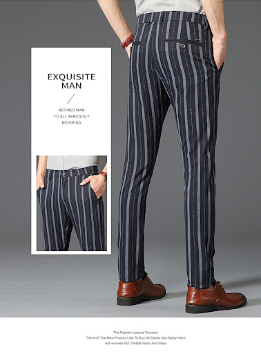 Title 7, Mens Vertical Striped Trousers Enhance Your St...