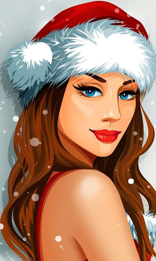 santa girls wallpapper