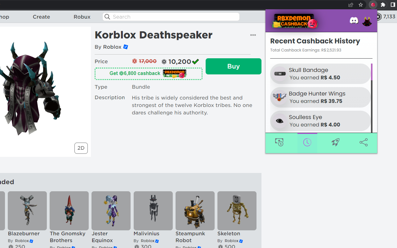 RBXDemon Cashback: Get Robux back from Roblox Preview image 3