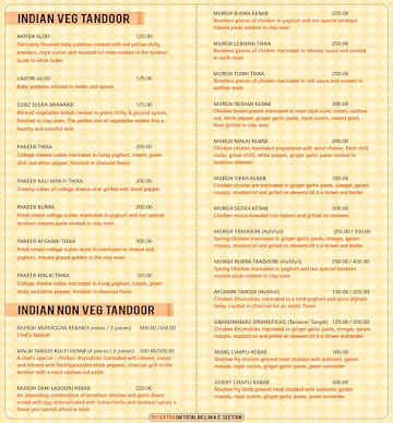 Roshan Bakeries menu 