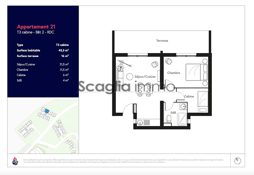 Vente appartement 3 pièces 43.3 m² à Lecci (20137), 323 000 €