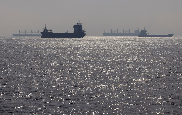 Commercial vessels including vessels which are part of Black Sea grain deal wait to pass the Bosphorus strait off the shores of Yenikapi during a misty morning in Istanbul, Turkey, October 31 2022. Picture: REUTERS/UMIT BEKTAS