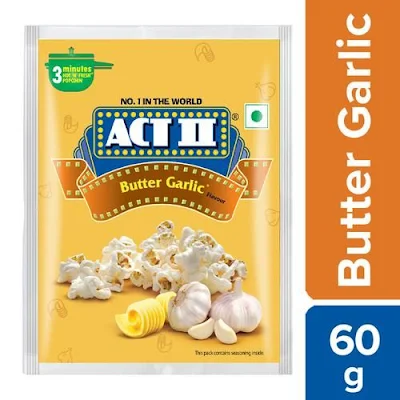 Act Ii Instant Popcorn - Butter Garlic Flavour - 60 gm