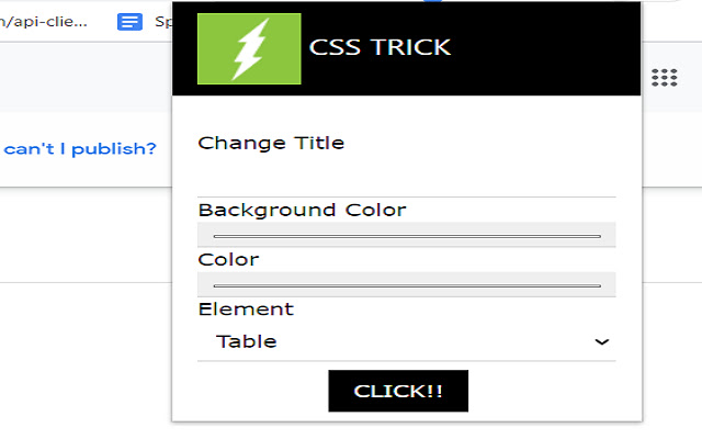 CSS Trick chrome extension