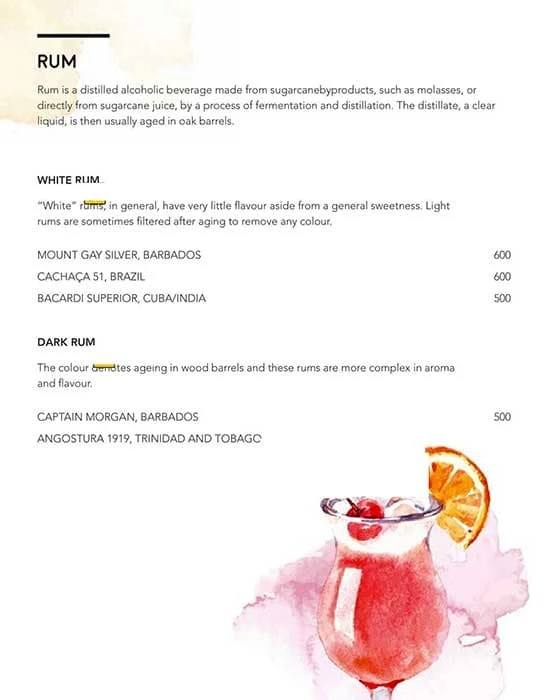 Luna Nudo menu 