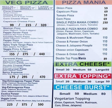 Chitra Pizza Cafe menu 