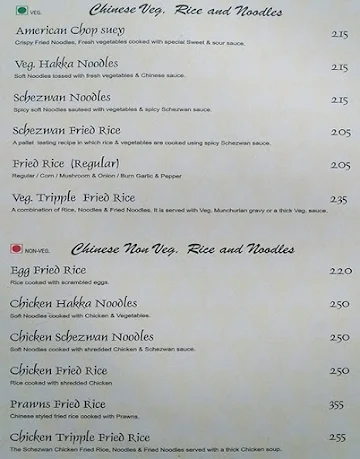 Saffron menu 