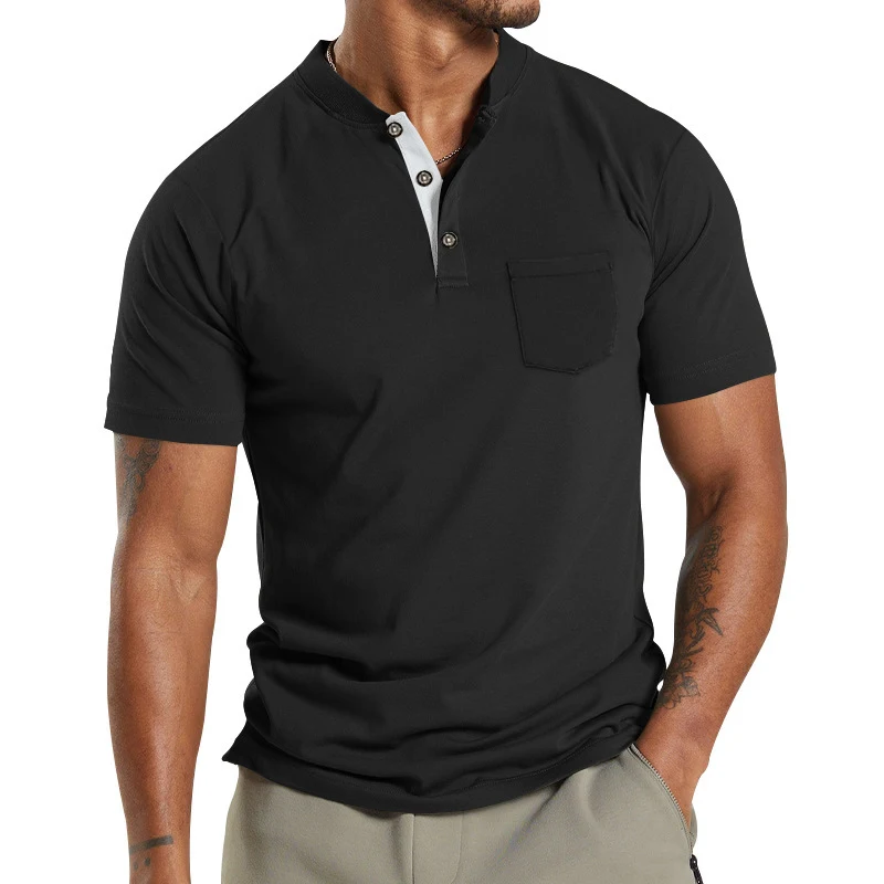 Plus Size Men's Short Sleeve Button Pocket Shirt, comfortable and stylish for everyday wear, perfect for summer, offers 