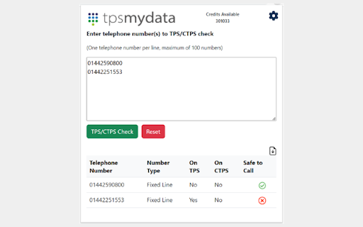 tpsmydata TPS & CTPS Checker