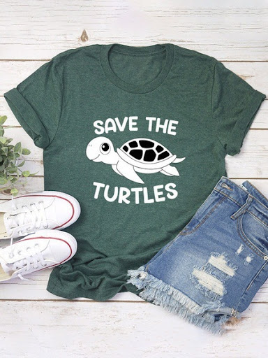 Title 4, Amazon Turtle Turtle Print Short-Sleeved T-Shirt