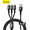 Dây Sạc 3 Đầu Baseus Lightning Micro Usb Type C - Cáp 3 Trong 1 Cho Iphone Samsung Xiaomi 3 In 1 ...