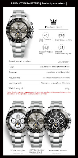 Title 1, Mechanical Automatic Multifunctional Mens Watc...