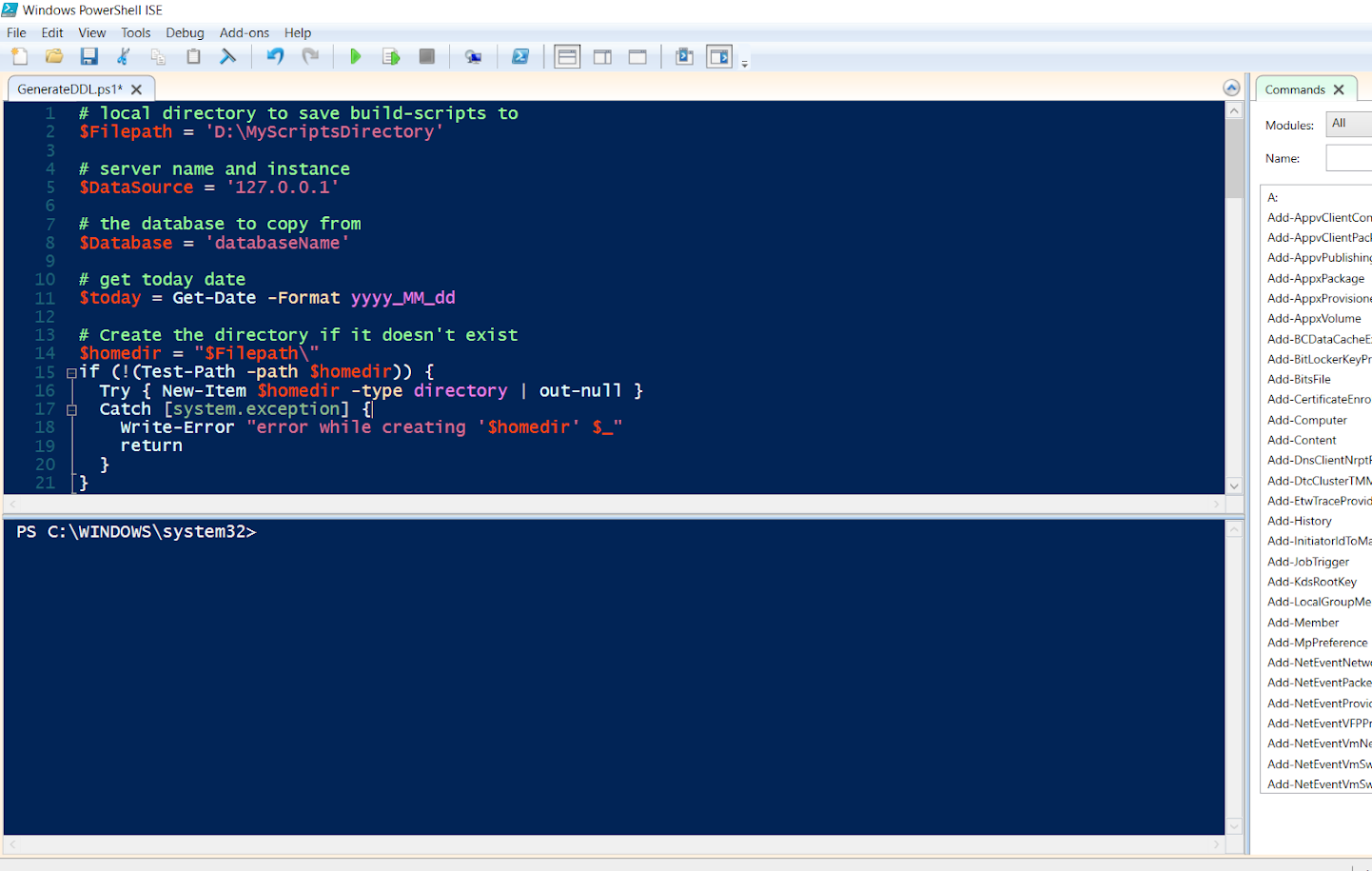 powershell ISE