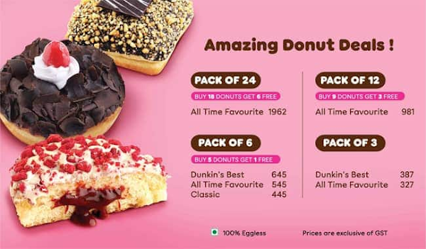 Dunkin' menu 