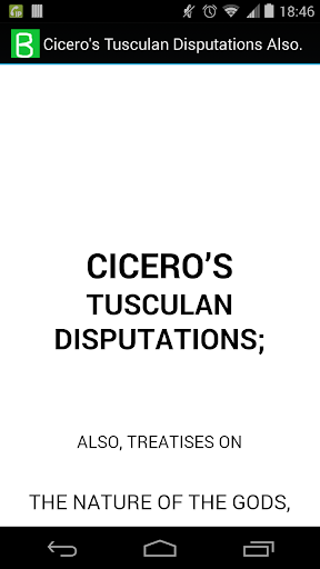 Cicero's Tusculan Disputations