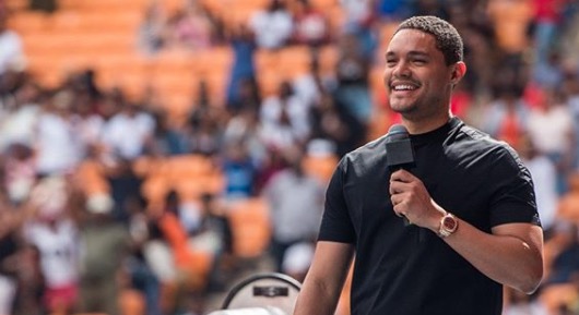 Trevor Noah on the Global Citizen Festival stage on December 2.