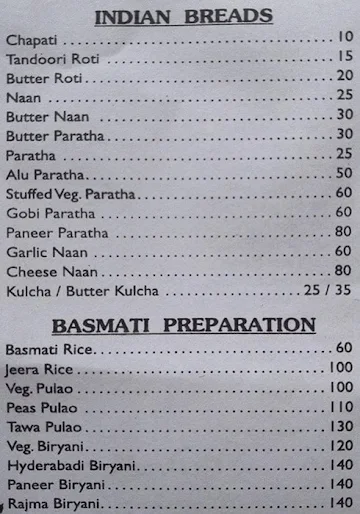 Satkar Veg Restaurant menu 