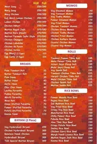 Indian Chillies menu 1