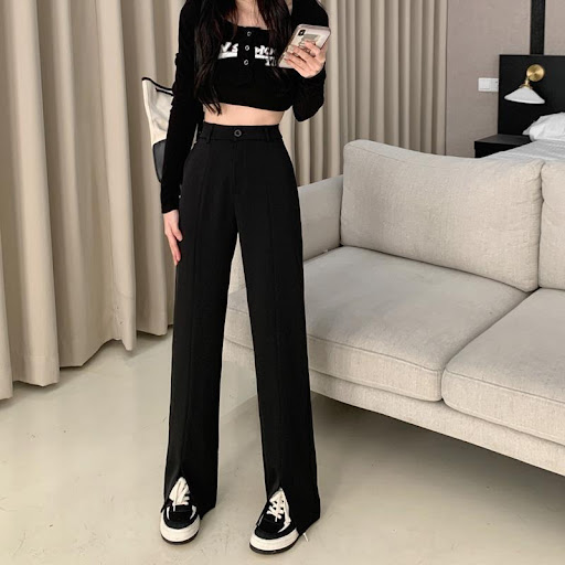 Title 4, Summer New Loose Chic Wide Leg Suit Pants for w...
