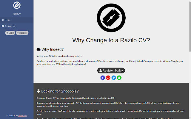 raziloCV Cloud CV (Resume) System chrome extension