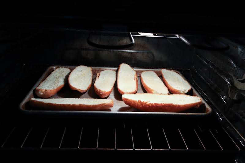 Toasting The Bread.