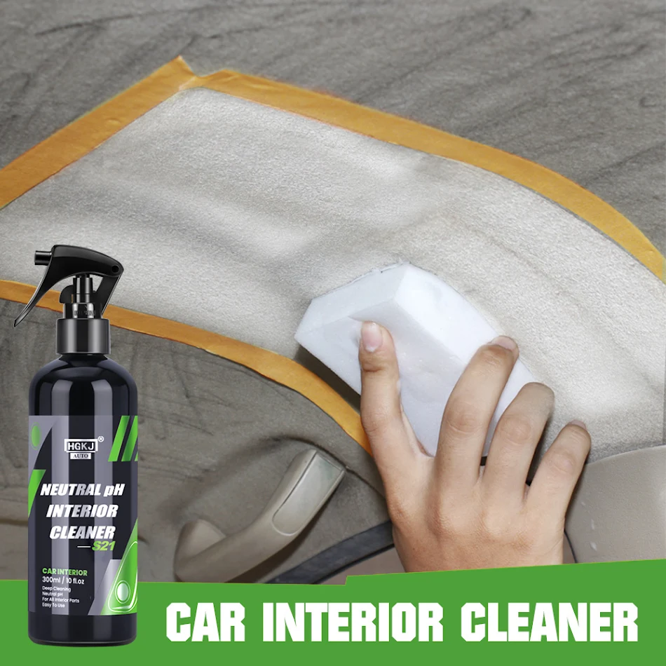 Automobile Interior Cleaning Agent Removes Stains and Dirt Easily Freshens Interiors Protects Upholstery and Plastics Sa