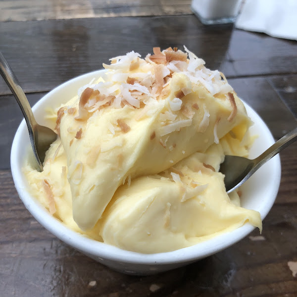 Crustless coconut cream pie!