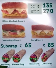 Subway menu 2