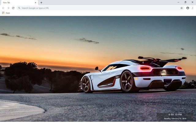 Koenigsegg One New Tab Theme