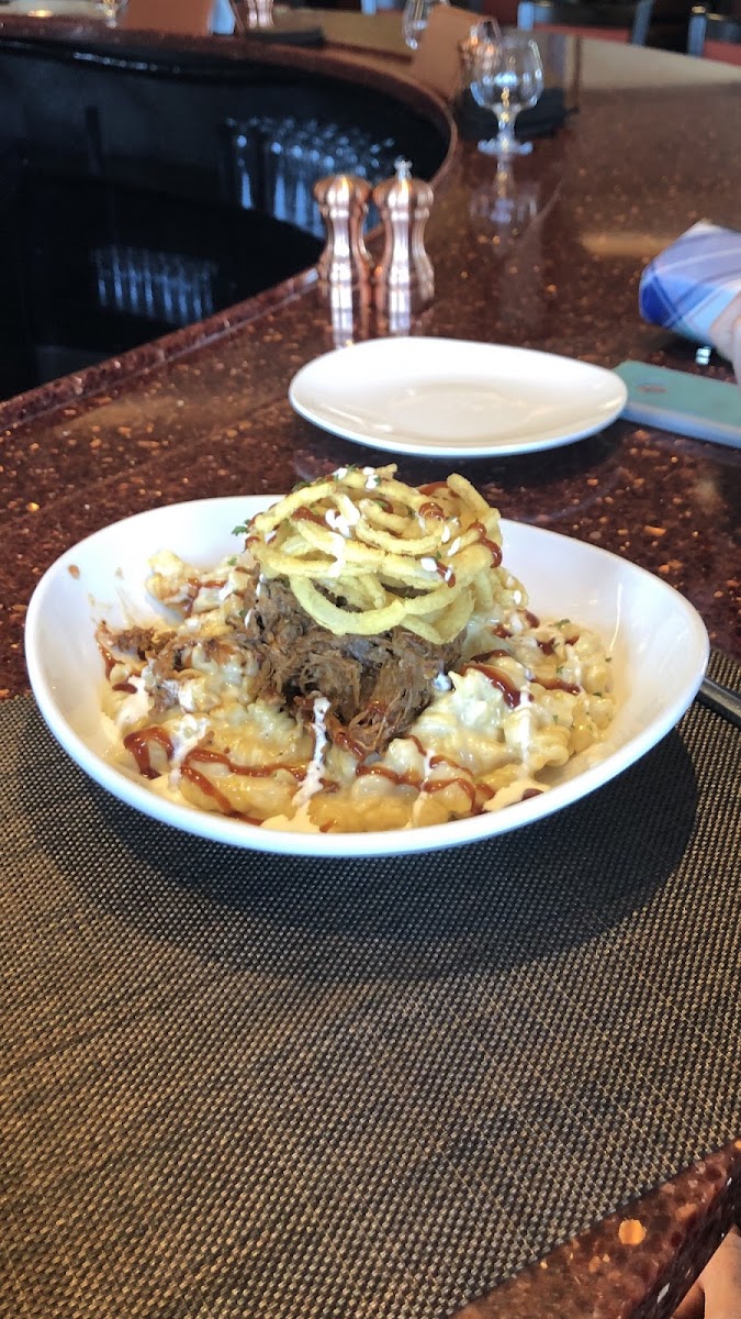 Gluten free pulled pork Mac & Cheese