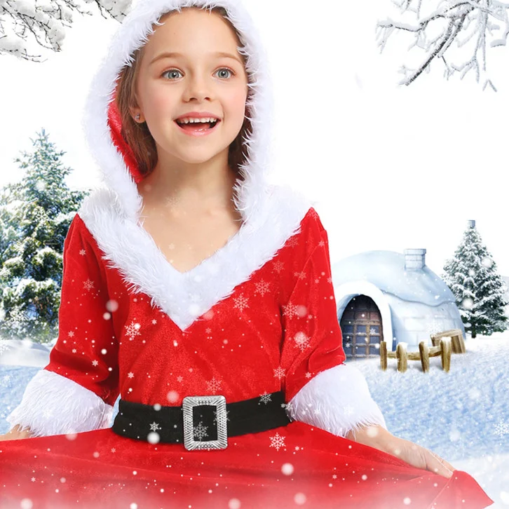 Rood Santa Claus Tule Tutu Jurk voor Meisjes, ideaal voor Kerstmis. Perfect voor de feestdagen en een betoverende kerstlook.