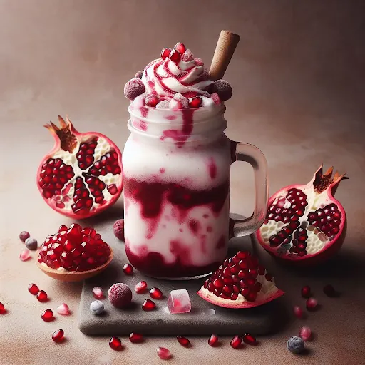 Pomegranate Mixed Berry Milkshake [450 Ml, 1 Mason Jar]