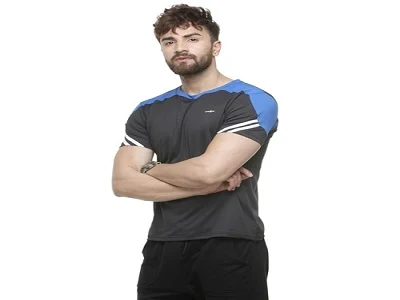 Patanjali Sportswear-Men-Black/Royal Blue - l size