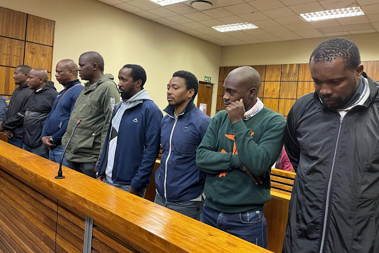 The eight VIP protectors appeared in the Randburg magistrate's court on Thursday.