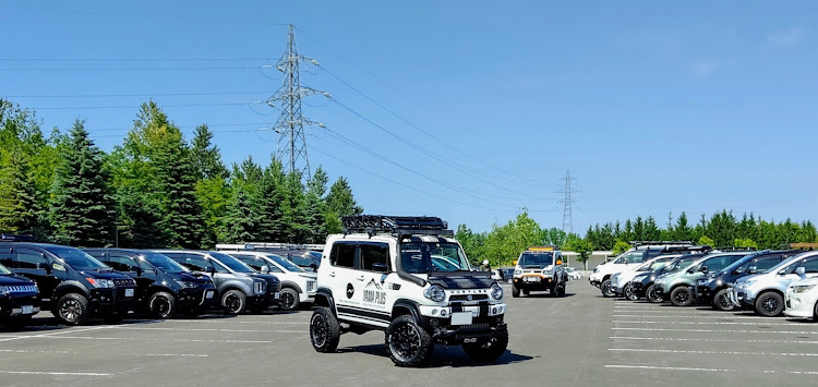 ハスラーのモンスターハスラー!!・北海道最強!!・DELICA オフ会へ行く♪♪・暑い🔥☀️暑い🔥☀️・コラボ撮影♪♪に関するカスタム事例の投稿画像4枚目