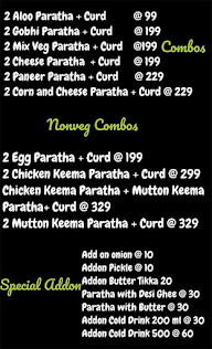 The Paratha Junction menu 1