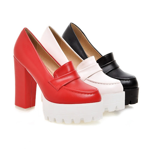 Title 9, Scarpe con tacco spesso 12cm super alto nere ro...