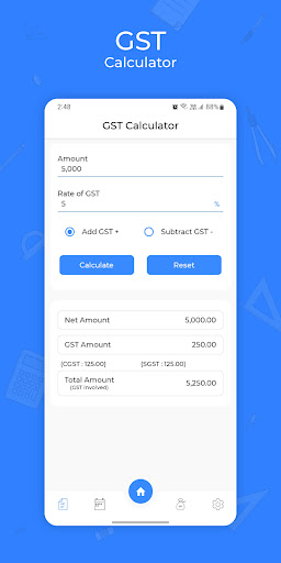 Screenshot EMI Calculator - GST, SIP, Age