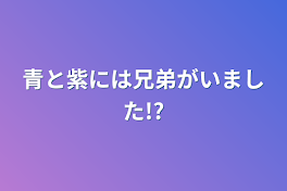 青と紫には兄弟がいました!?