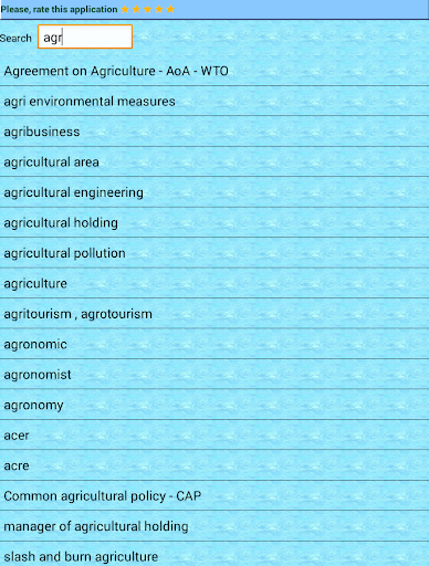 Agriculture Dictionary