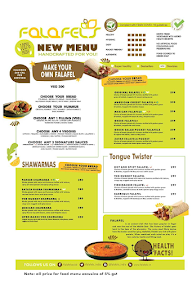 Falafel's menu 1