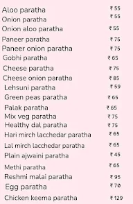 Paratha World menu 1