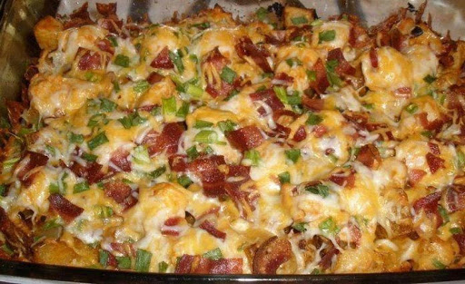 Delicious Loaded Chicken & Potato Casserole