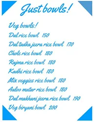 Just Bowls menu 1