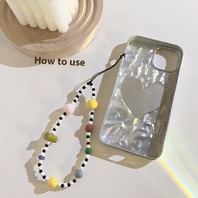Title 1, DIY Schwarz-Weiß Griff Kette mit unregelmäßigen...