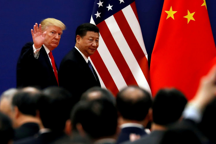 US President Donald Trump and Chinese counterpart Xi Jinping in Beijing, China, November 9 2017. Picture: REUTERS/DAMIR SAGOLI