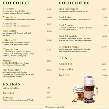 Coffeehive menu 